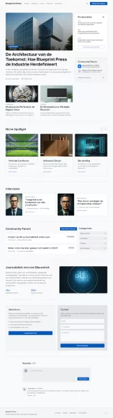 Advertorial website met forum functie